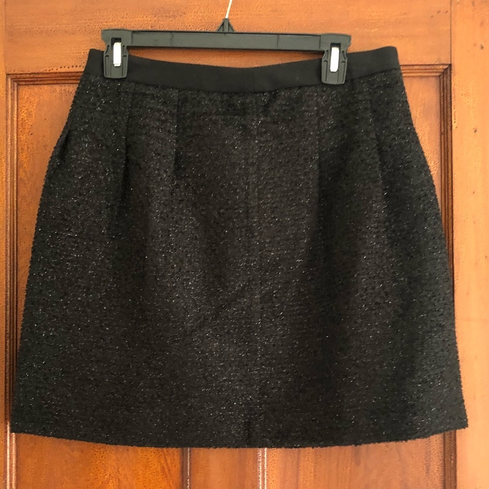 Black metallic holiday  mini skirt
